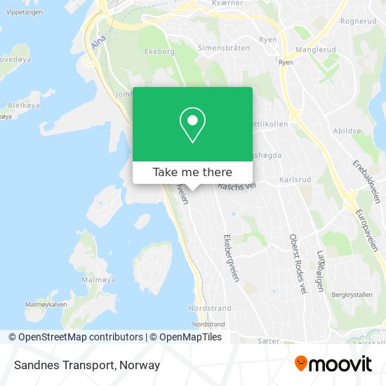 Sandnes Transport map