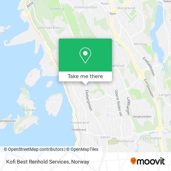 Kofi Best Renhold Services map