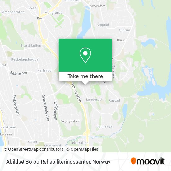 Abildsø Bo og Rehabiliteringssenter map