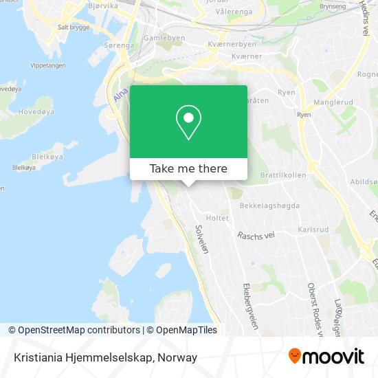 Kristiania Hjemmelselskap map