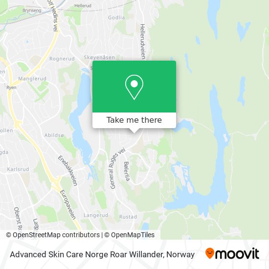 Advanced Skin Care Norge Roar Willander map