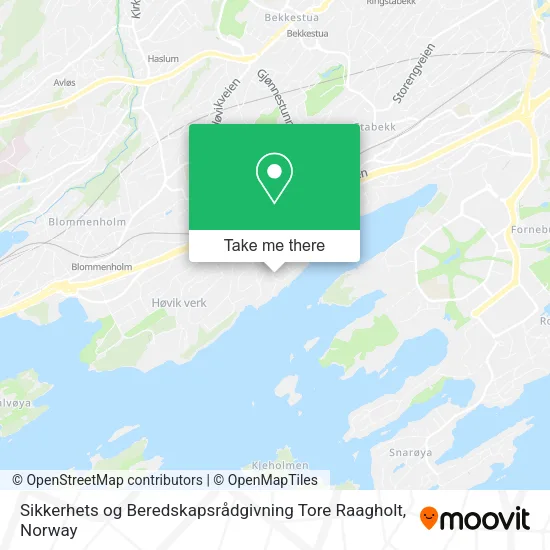 Sikkerhets og Beredskapsrådgivning Tore Raagholt map