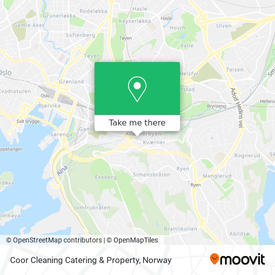 Coor Cleaning Catering & Property map