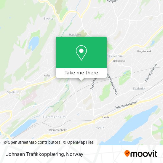 Johnsen Trafikkopplæring map
