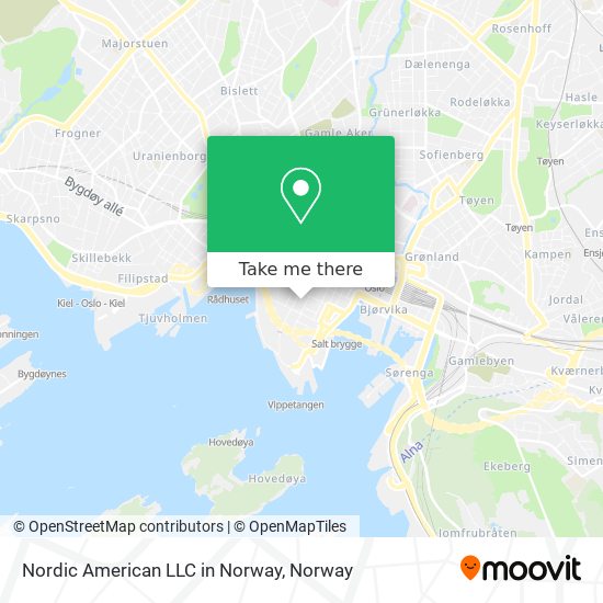 Nordic American LLC in Norway map