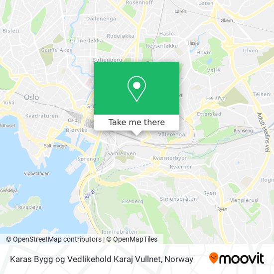 Karas Bygg og Vedlikehold Karaj Vullnet map