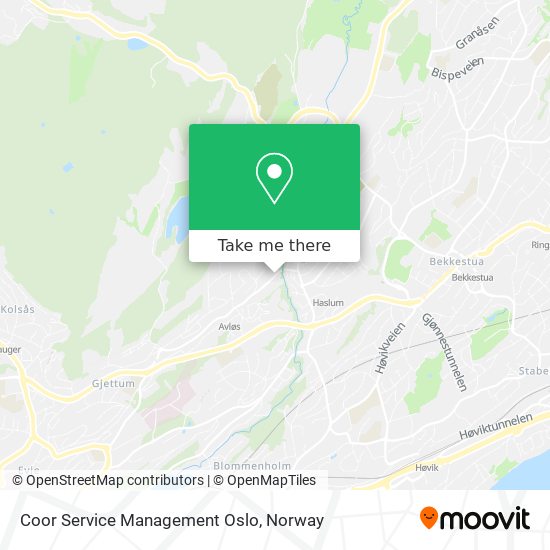Coor Service Management Oslo map