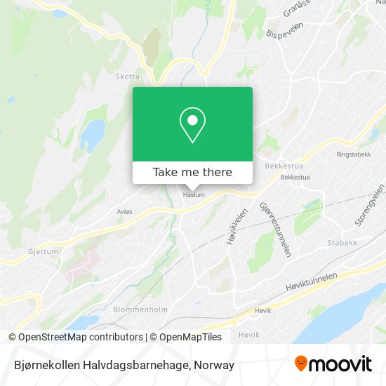 Bjørnekollen Halvdagsbarnehage map