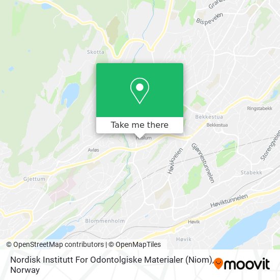 Nordisk Institutt For Odontolgiske Materialer (Niom) map