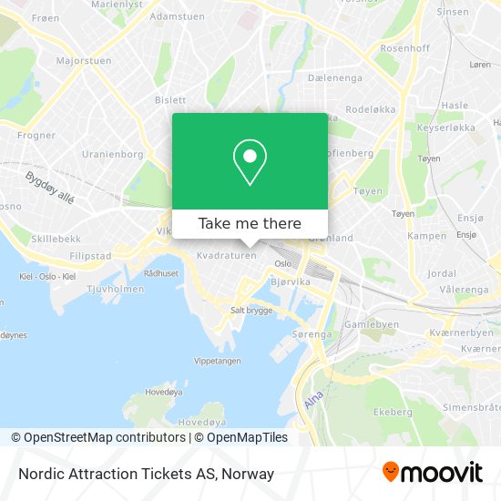 Nordic Attraction Tickets AS map