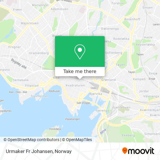 Urmaker Fr Johansen map