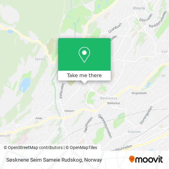 Søsknene Seim Sameie Rudskog map