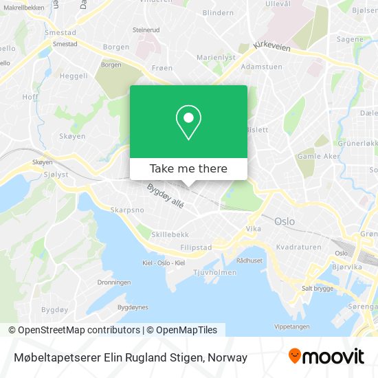 Møbeltapetserer Elin Rugland Stigen map