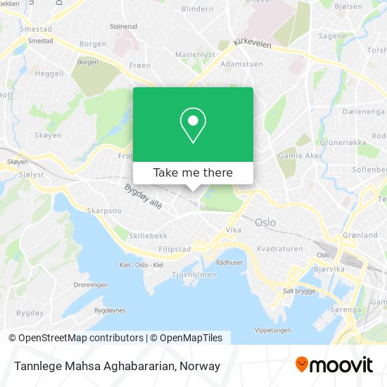 Tannlege Mahsa Aghabararian map