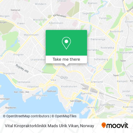 Vital Kiropraktorklinikk Mads Ulrik Vikan map