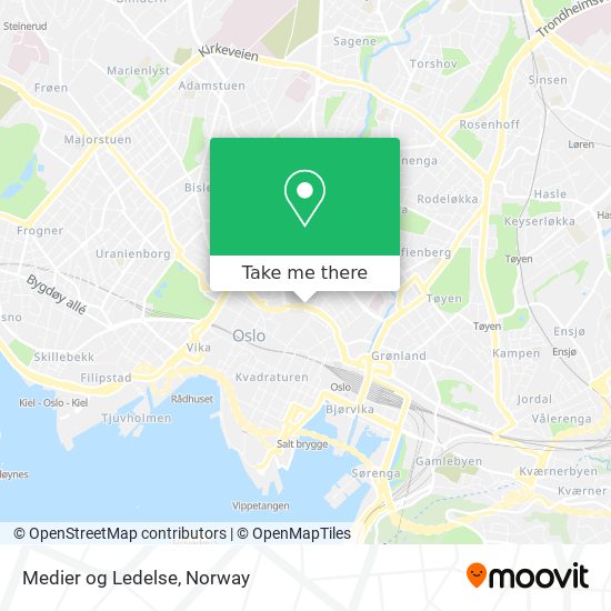 How to get to Medier og Ledelse in Oslo by Bus, Train, Subway, Light Rail Ferry?
