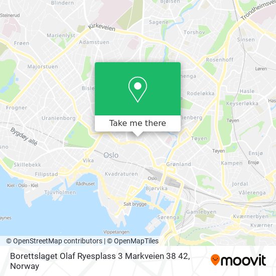 Borettslaget Olaf Ryesplass 3 Markveien 38 42 map