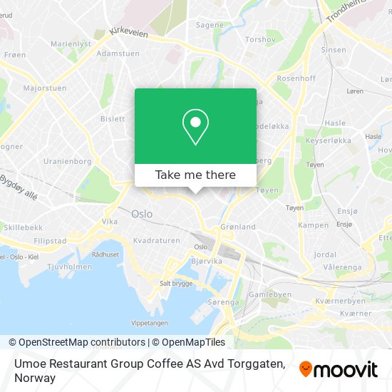 Umoe Restaurant Group Coffee AS Avd Torggaten map