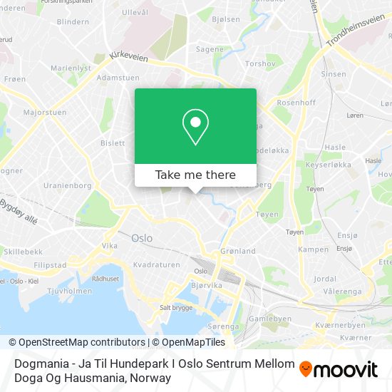 Dogmania - Ja Til Hundepark I Oslo Sentrum Mellom Doga Og Hausmania map