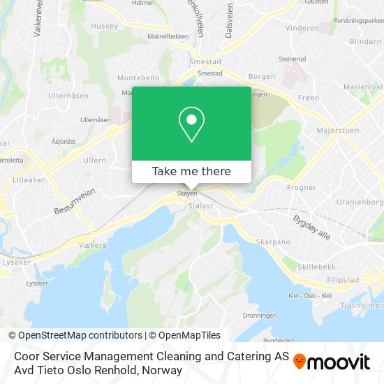 Coor Service Management Cleaning and Catering AS Avd Tieto Oslo Renhold map