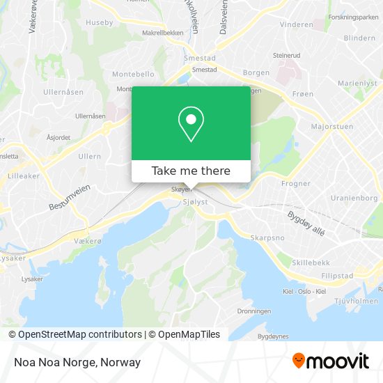Noa Noa Norge map