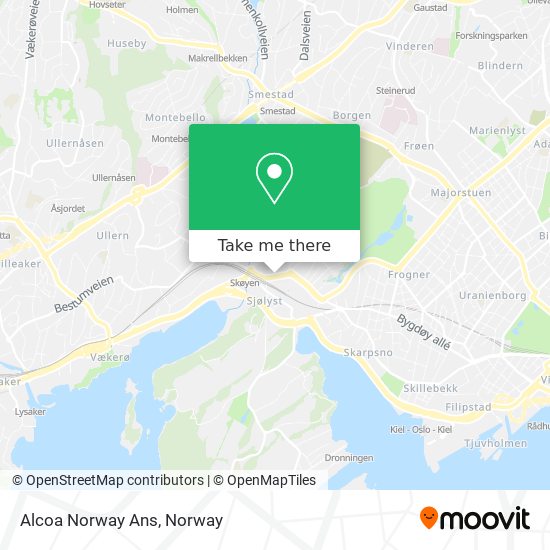 Alcoa Norway Ans map