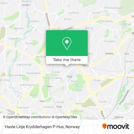 Hasle Linje Krydderhagen P-Hus map