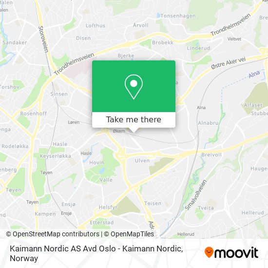 Kaimann Nordic AS Avd Oslo - Kaimann Nordic map