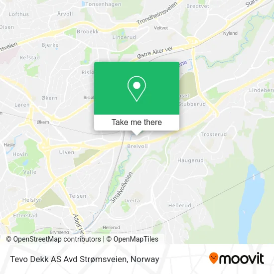 Tevo Dekk AS Avd Strømsveien map