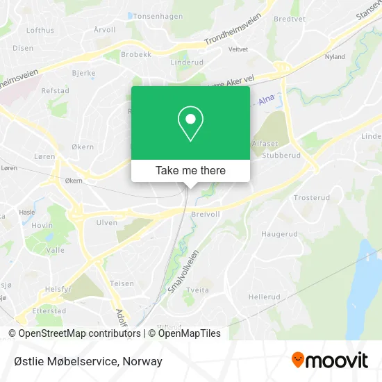 Østlie Møbelservice map