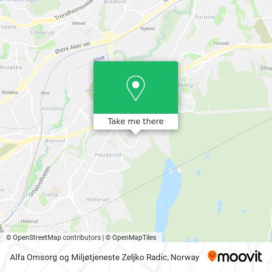Alfa Omsorg og Miljøtjeneste Zeljko Radic map