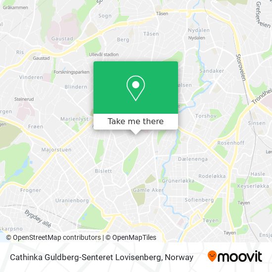 Cathinka Guldberg-Senteret Lovisenberg map