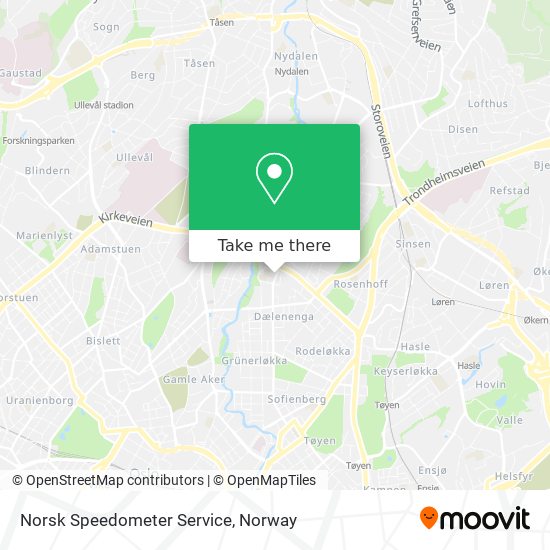 Norsk Speedometer Service map