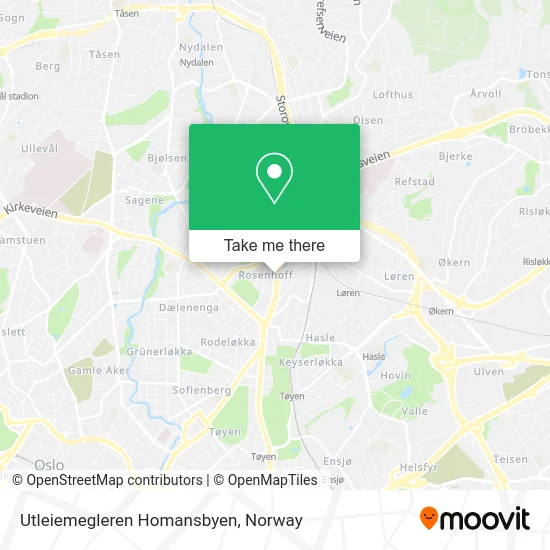 Utleiemegleren Homansbyen map