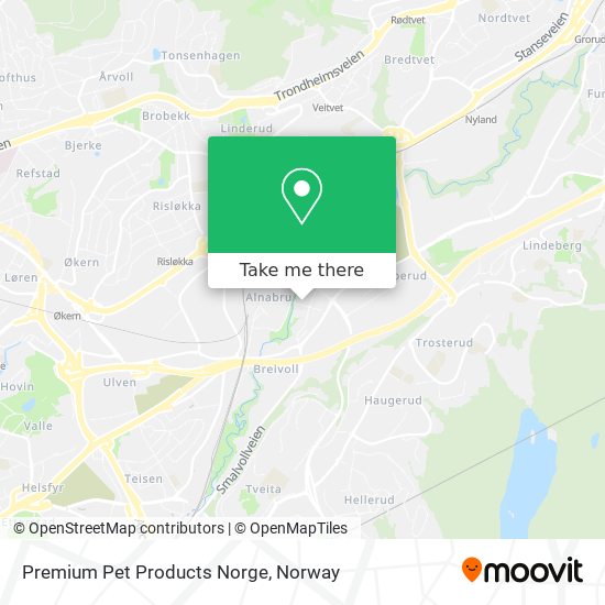 Premium Pet Products Norge map