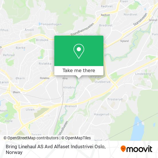 Bring Linehaul AS Avd Alfaset Industrivei Oslo map