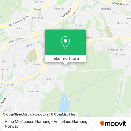 Anne Mortensen Hamang - Anne-Lise Hamang map