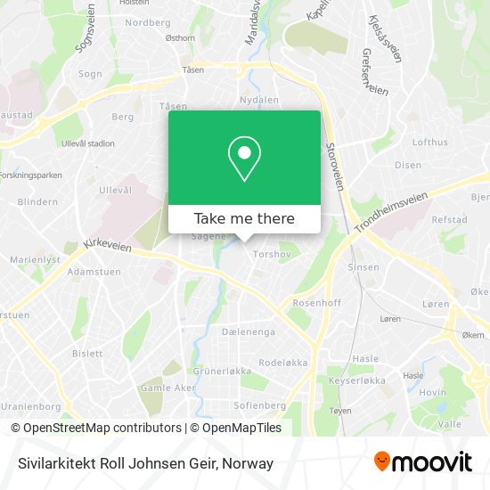 Sivilarkitekt Roll Johnsen Geir map