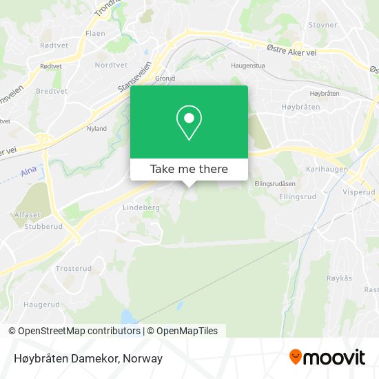 Høybråten Damekor map