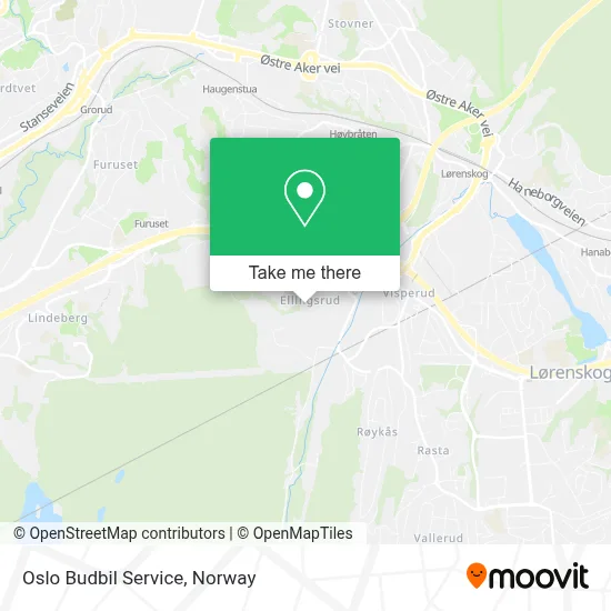 Oslo Budbil Service map
