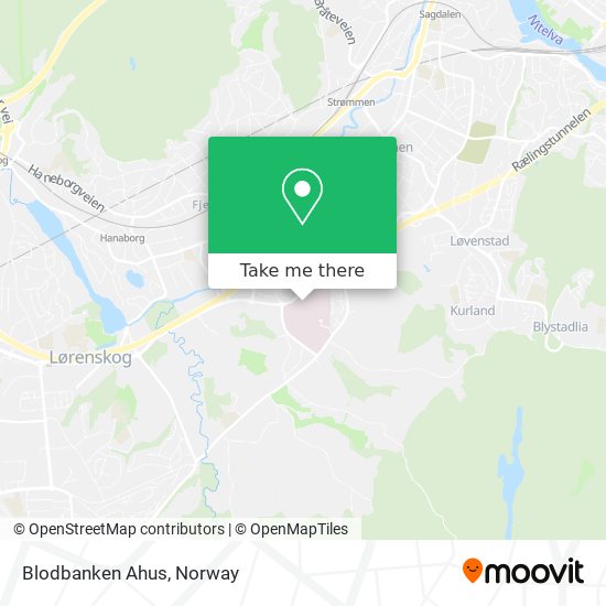 Blodbanken Ahus map