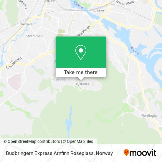 Budbringern Express Arnfinn Røseplass map