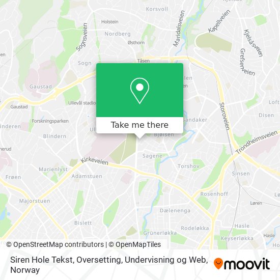 Siren Hole Tekst, Oversetting, Undervisning og Web map