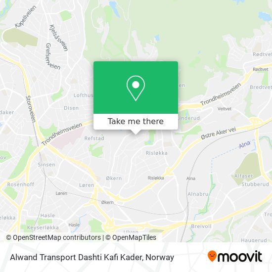 Alwand Transport Dashti Kafi Kader map
