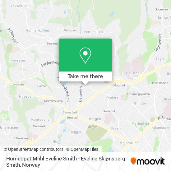 Homeopat Mnhl Eveline Smith - Eveline Skjønsberg Smith map