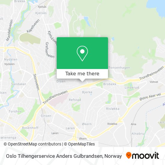 Oslo Tilhengerservice Anders Gulbrandsen map