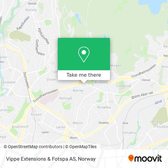 Vippe Extensions & Fotspa AS map