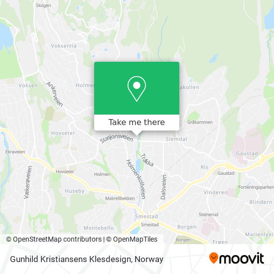 Gunhild Kristiansens Klesdesign map