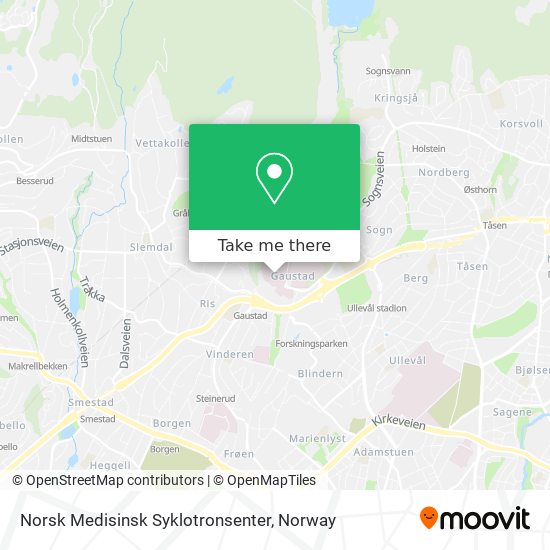 Norsk Medisinsk Syklotronsenter map