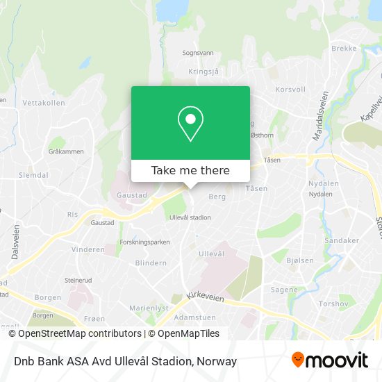 Dnb Bank ASA Avd Ullevål Stadion map
